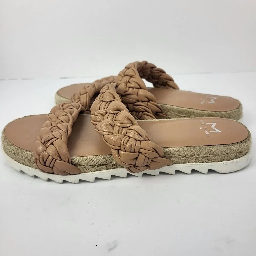 Marc Fisher Jaimee Espadrille Slide Sandal Leather